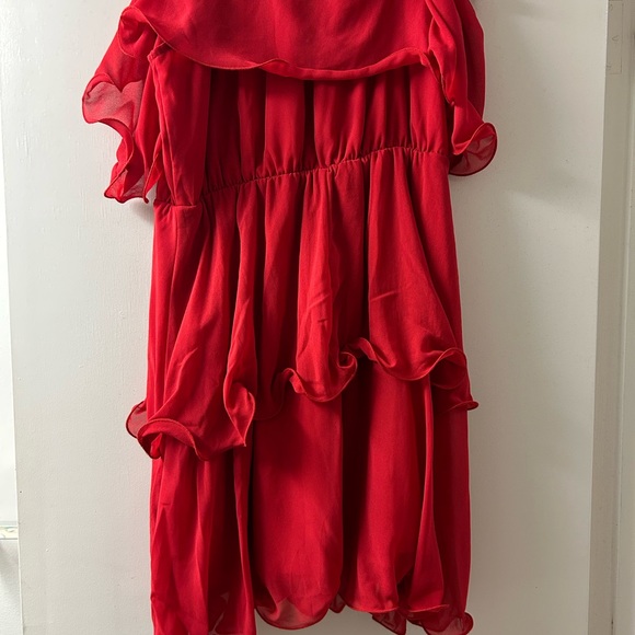 PrettyLittleThing Ruffled Off-Shoulder Dress - Picture 4 of 6